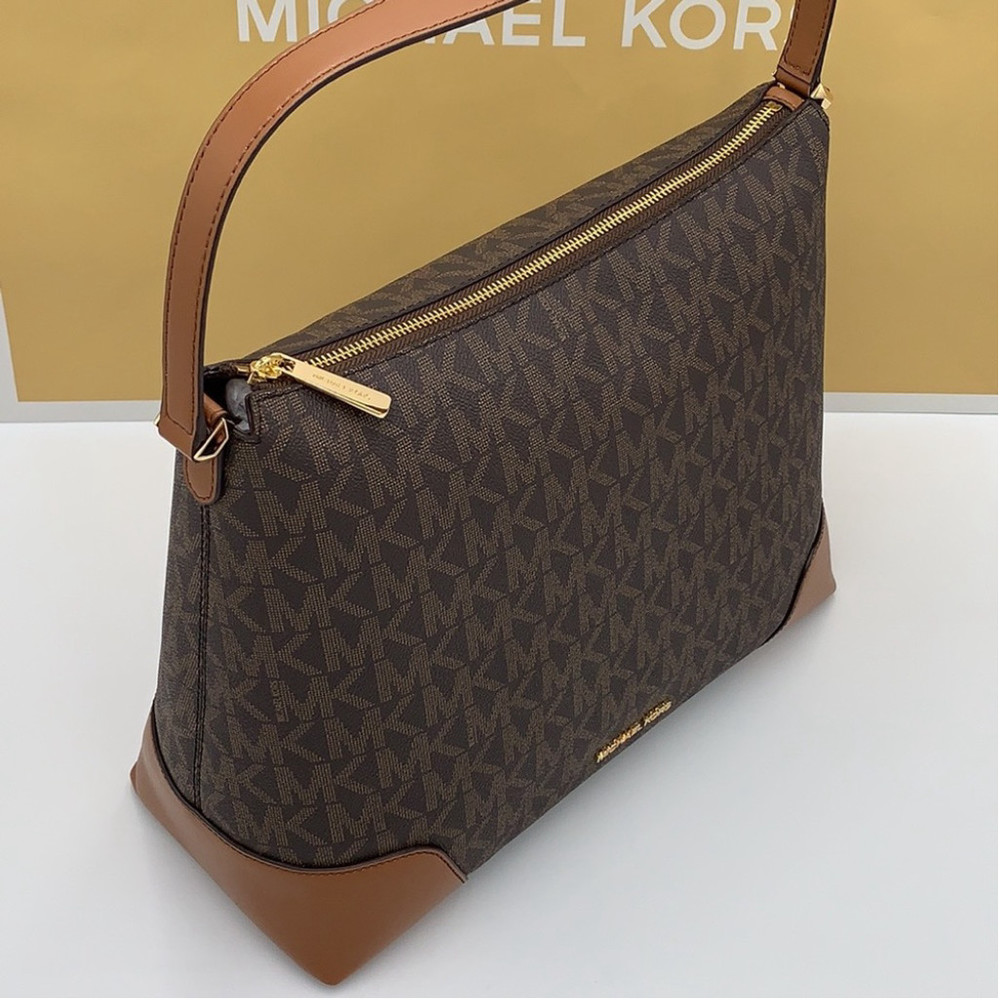 MICHAEL KORS CROSBY LARGE SHOULDER BAG BROWN SIGNT - Picture 7 of 16